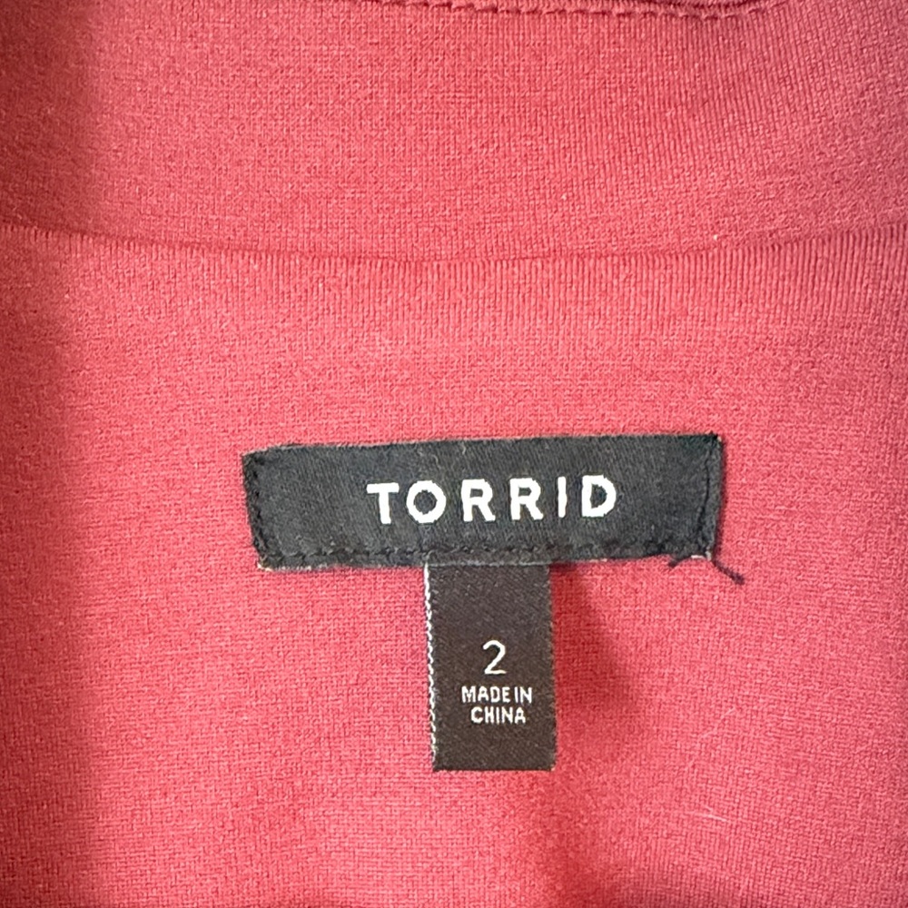 torrid Wine-Red Single-Button Blazer - image 2